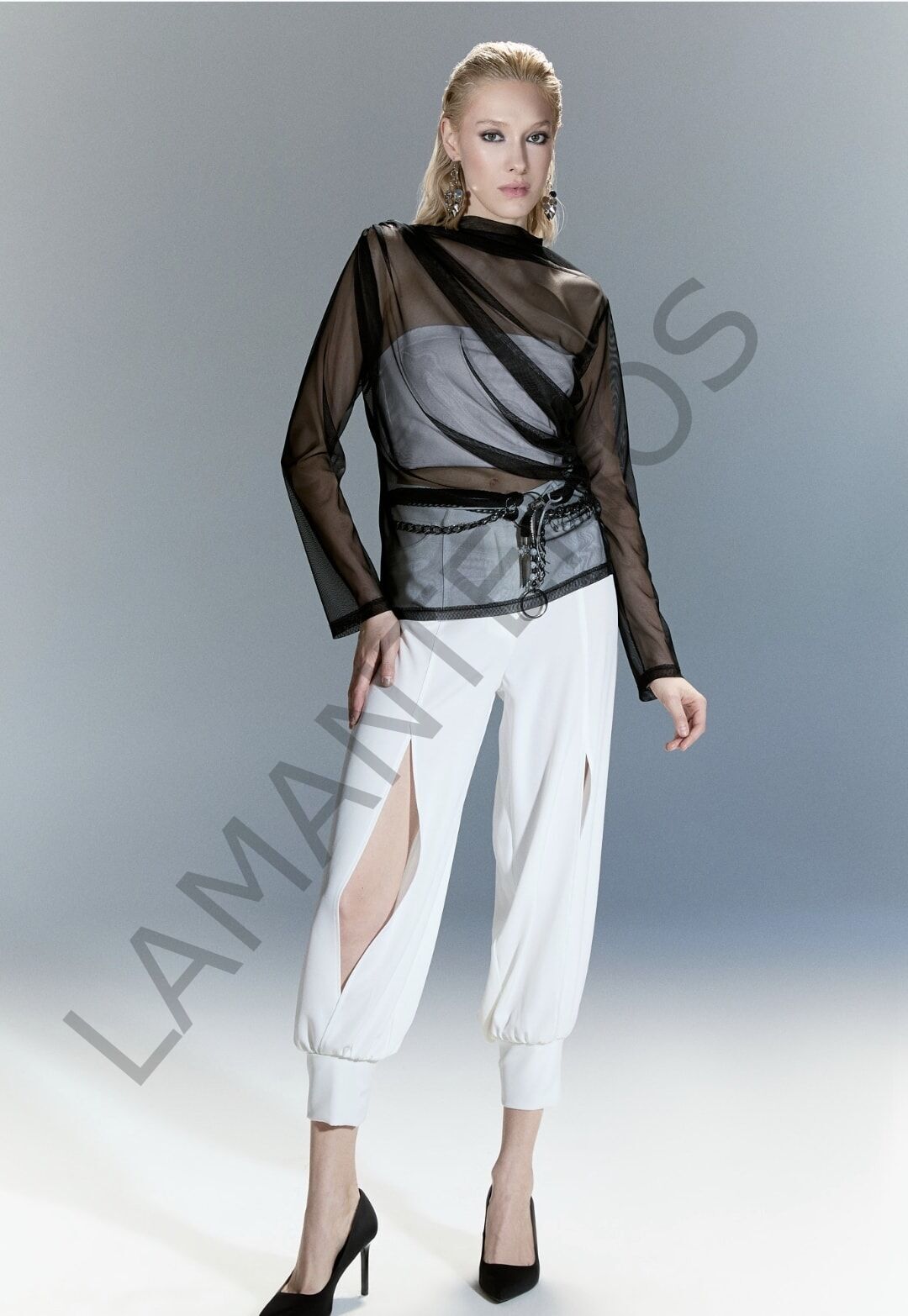 MOZU BLUZ SİYAH - L