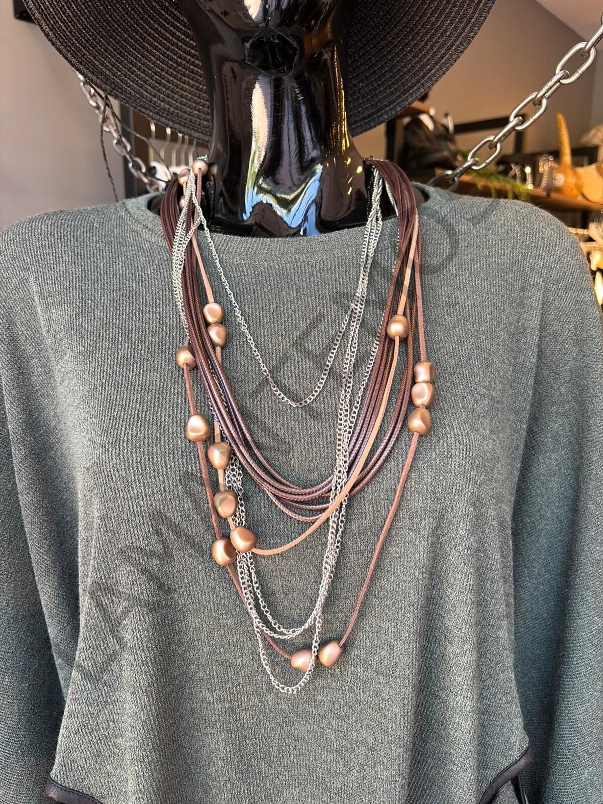 OTİL KOLYE KAHVE - STD